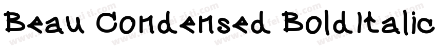 Beau Condensed BoldItalic字体转换